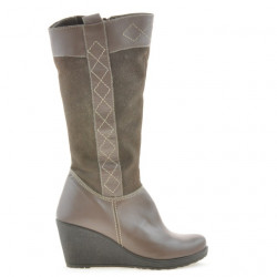 Women knee boots 3221 cappuccino