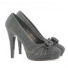 Women stylish, elegant shoes 1095 gray antilopa