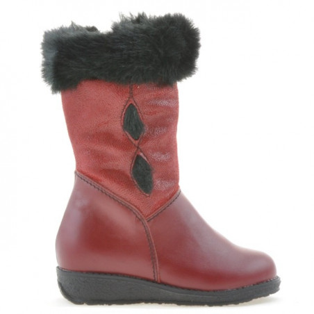 Small children knee boots 24c burgundy combined