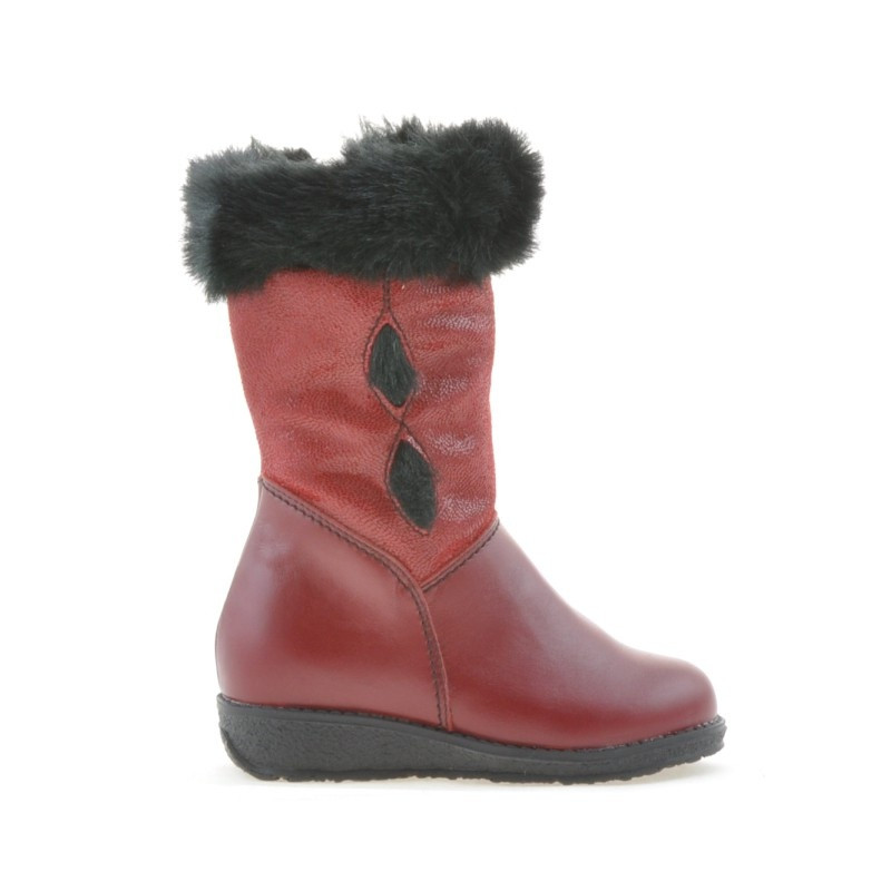 Small children knee boots 24c burgundy combined