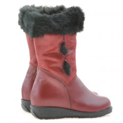 Small children knee boots 24c burgundy combined