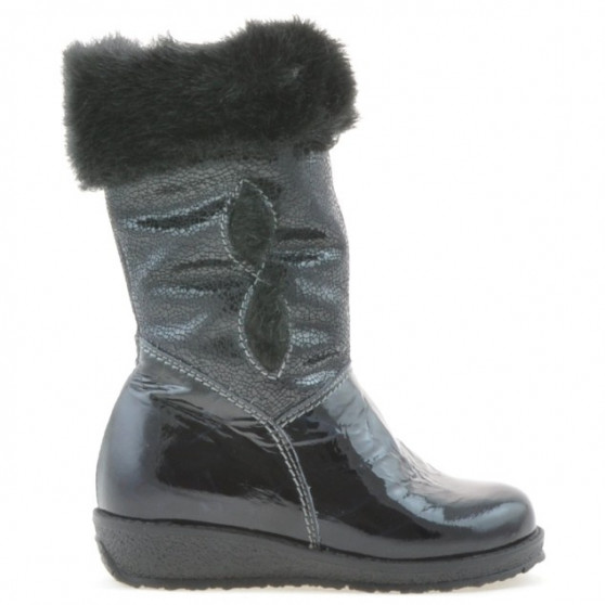 Small children knee boots 24c patent indigo