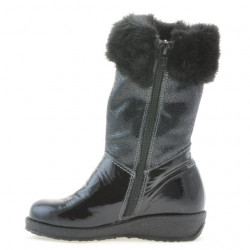 Small children knee boots 24c patent indigo