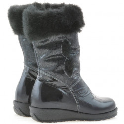 Small children knee boots 24c patent indigo