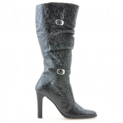 Women knee boots 008-2 crep patent black