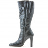 Women knee boots 008-2 crep patent black