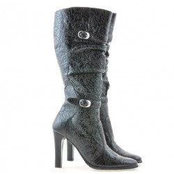 Women knee boots 008-2 crep patent black