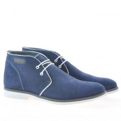 Men boots 454 indigo velour+white