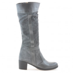 Women knee boots 3260 gray combined