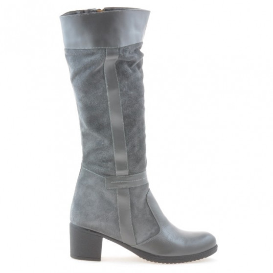 Women knee boots 3260 gray combined