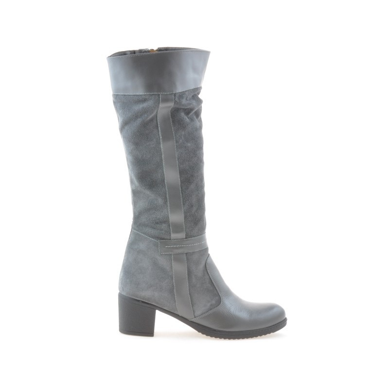 Women knee boots 3260 gray combined