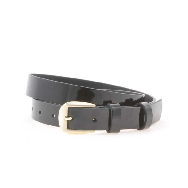 Women belt 01m patent black