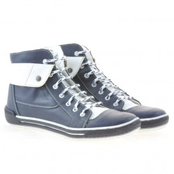 Women boots 258 biz indigo+white