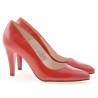Women stylish, elegant shoes 1234 patent red satinat