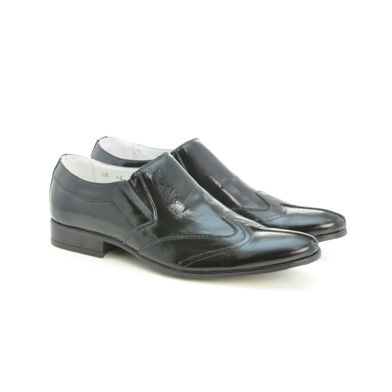 Men stylish, elegant shoes 995 patent black 