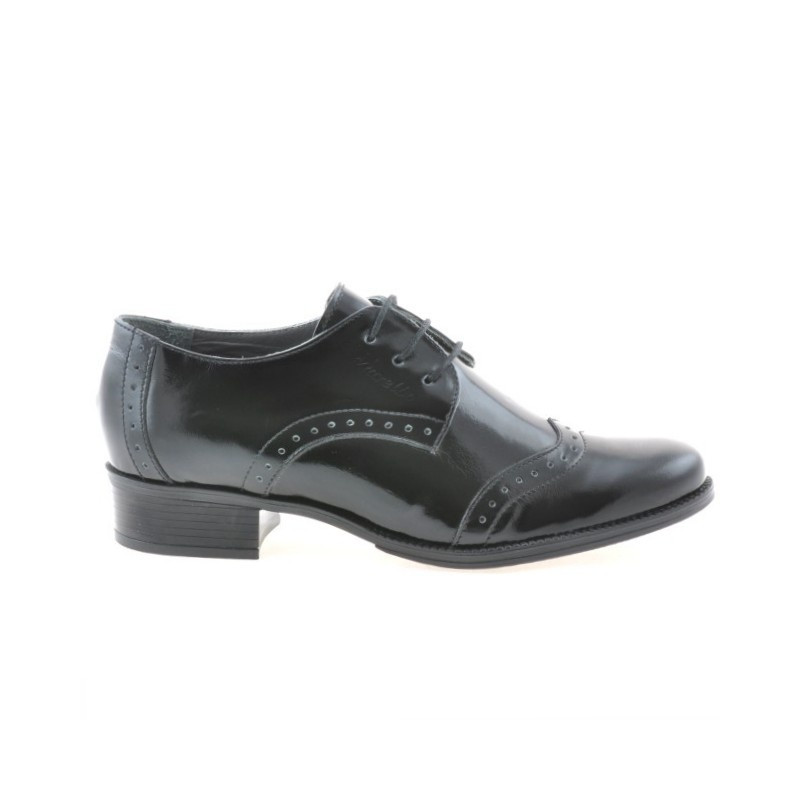 Women casual shoes 691 patent black
