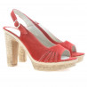 Women sandals 597 red velour
