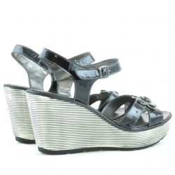Women sandals 5006 patent black