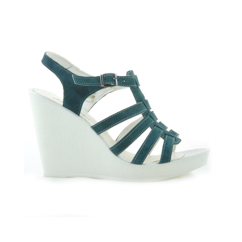 Women sandals 575 green velour