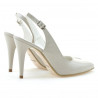 Women sandals 1249 patent beige pearl