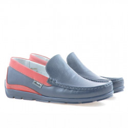 Teenagers moccasins, loafers 395 indigo+red
