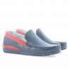 Teenagers moccasins, loafers 395 indigo+red