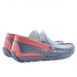 Teenagers moccasins, loafers 395 indigo+red