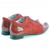 Women casual shoes 645 patent red combined 