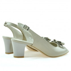 Women sandals 1251 patent beige 