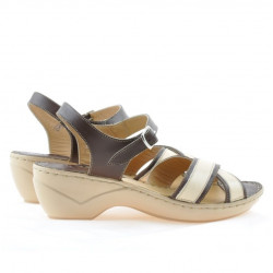 Women sandals 501 brown+beige
