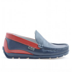 Teenagers moccasins, loafers 395 indigo+red