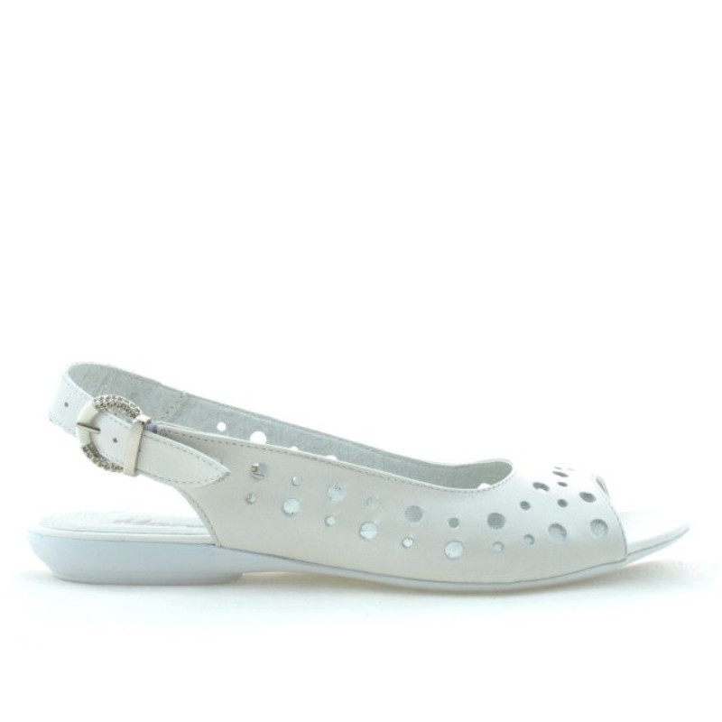 Women sandals 5020 white pearl