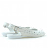 Women sandals 5020 white pearl