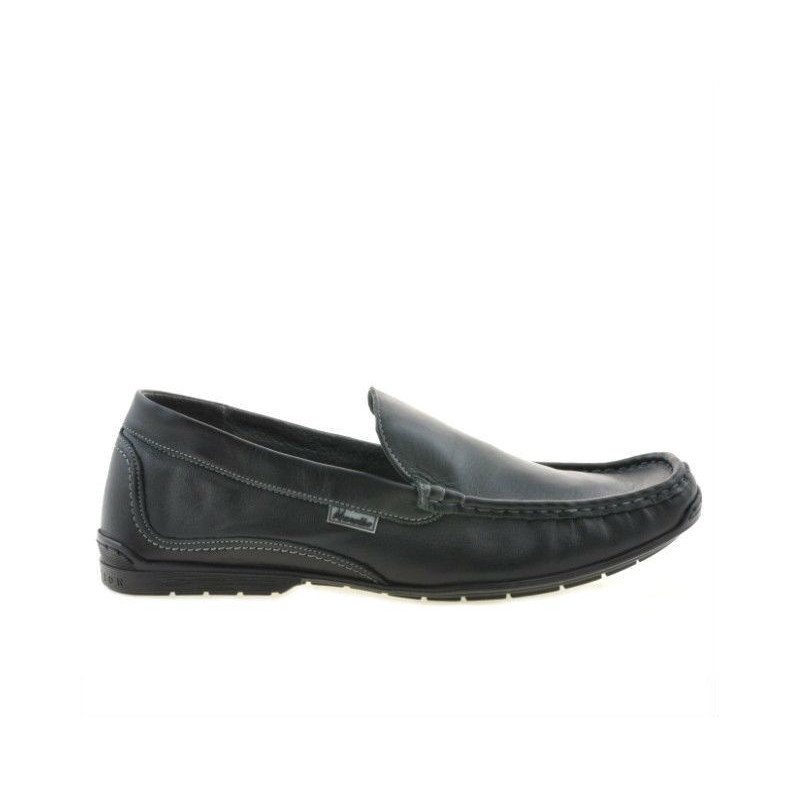 Men loafers, moccasins 813 black