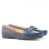 Women loafers, moccasins 619 indigo+burgundy