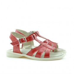 Small children sandals 53c patent red satinat