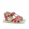 Small children sandals 53c patent red satinat