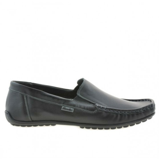 Men loafers, moccasins 777 black