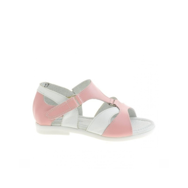 Small children sandals 09c pink+white