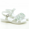 Children sandals 523 white+lime