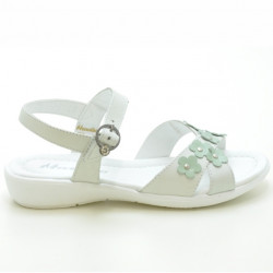 Children sandals 523 white+lime