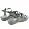 Children sandals 523 patent black+purple