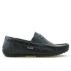 Men loafers, moccasins 778p black perforat