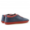 Men loafers, moccasins 864 indigo+red