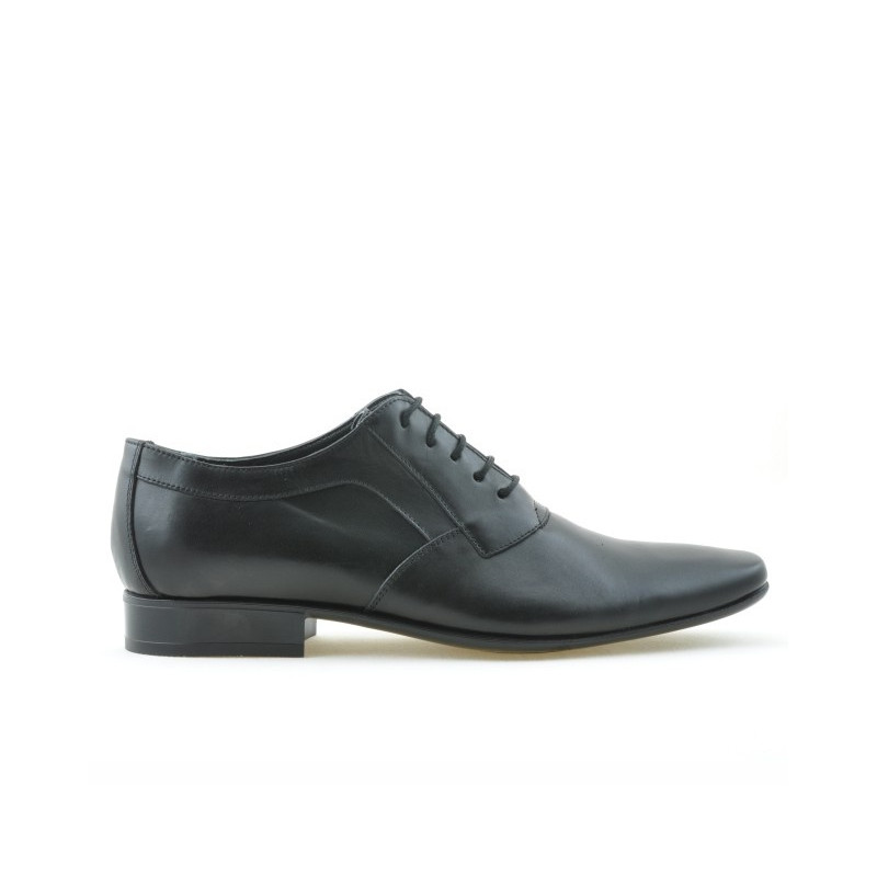 Men stylish, elegant shoes 798 black