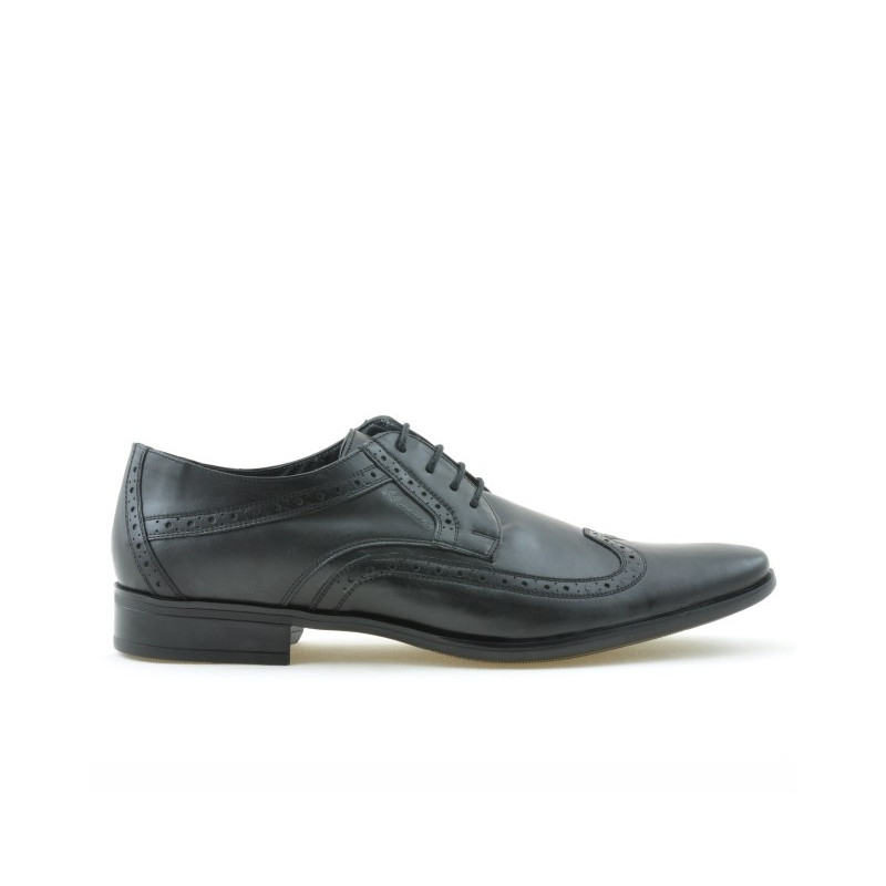 Men stylish, elegant shoes 797 black