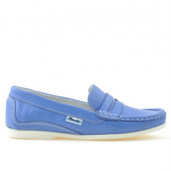 Women loafers, moccasins 661 blue