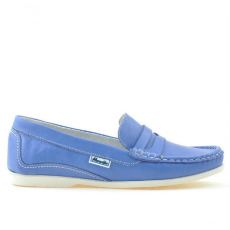 Women loafers, moccasins 661 blue