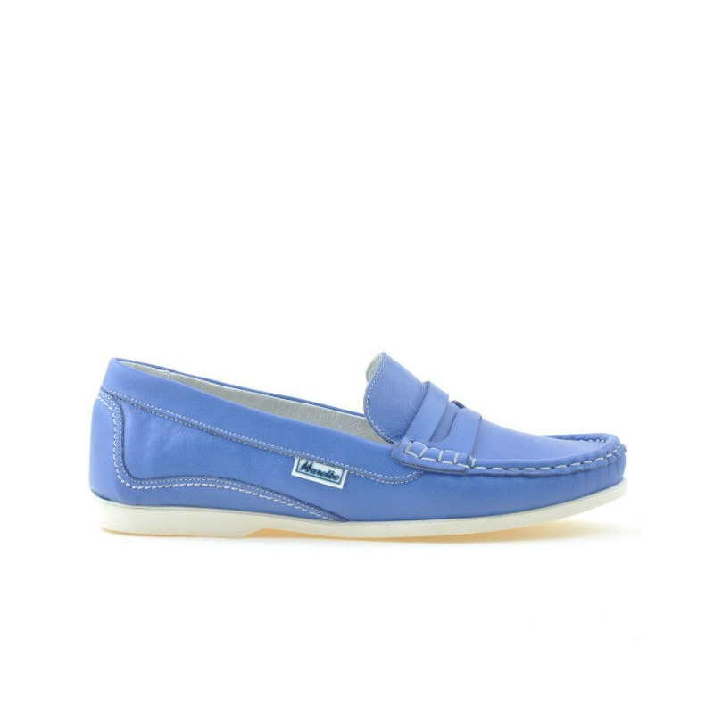 Women loafers, moccasins 661 blue