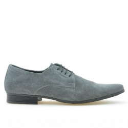 Men stylish, elegant shoes 786 gray velour
